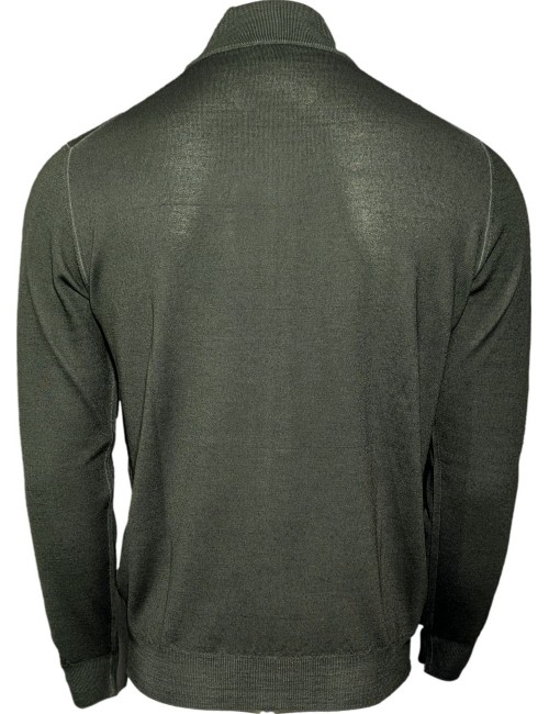 Fedeli cardigan Favonio con cremallera verde