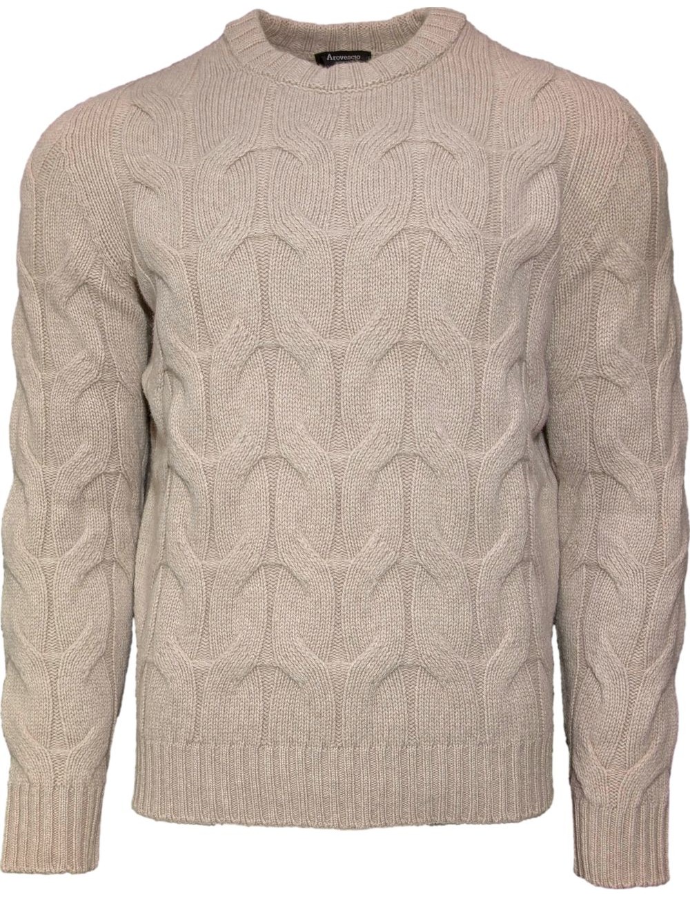 AROVESCIO jersey Beige cuello redondo de ochos