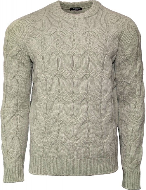 AROVESCIO jersey Verde cuello redondo de ochos