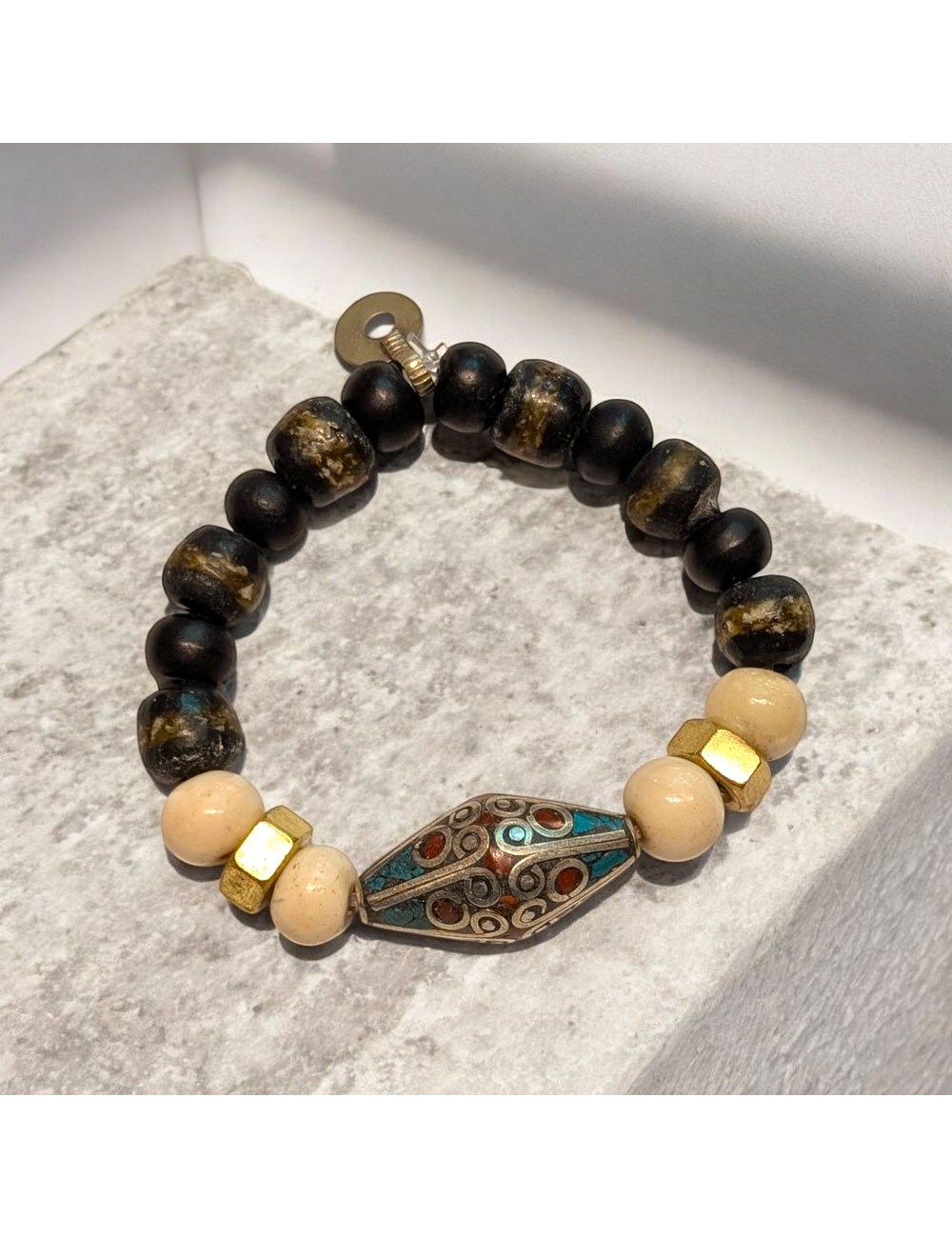 Pulsera artesanal de hombre original modelo Afgano