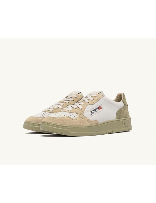 ZAPATILLAS MEDALIST LOW TRICOLOR EN ANTE BLANCO ARENA Y GRAY GREEN