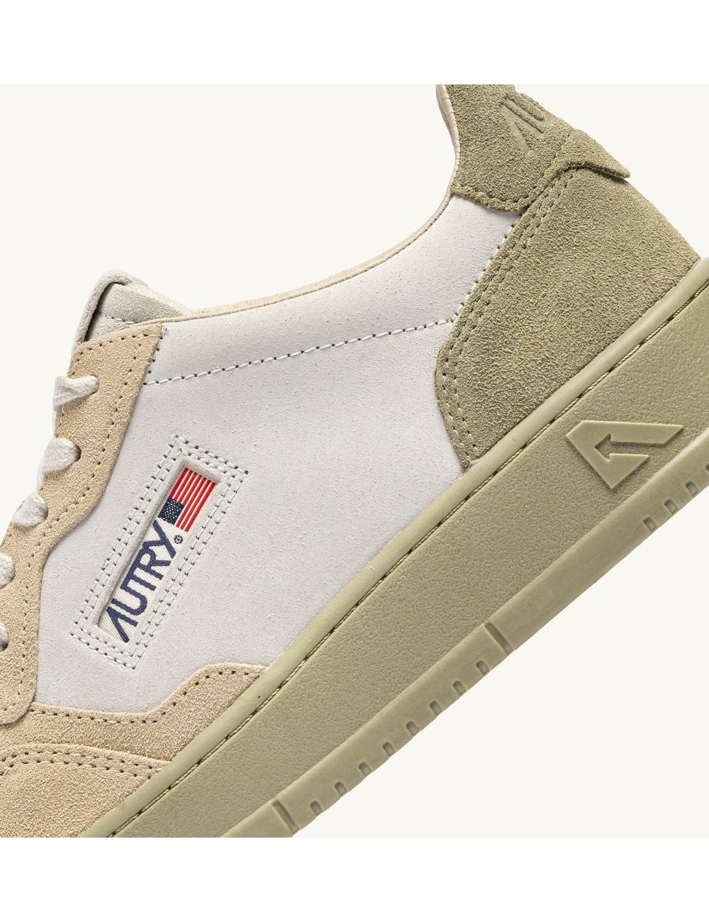 ZAPATILLAS MEDALIST LOW TRICOLOR EN ANTE BLANCO ARENA Y GRAY GREEN