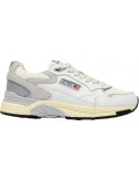 AUTRY  zapatillas Hyperway en malla de nailon y piel blanca y gris