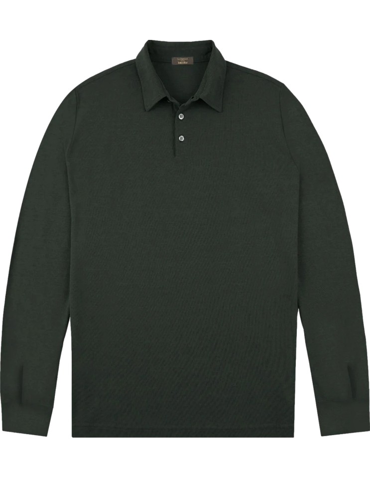 ZANONE polo manga larga IceCotton verde zanone