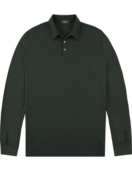 ZANONE polo manga larga IceCotton verde zanone