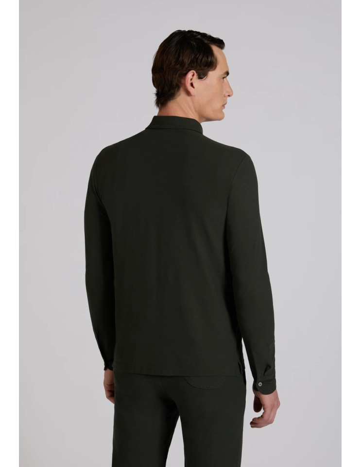 ZANONE polo manga larga IceCotton verde zanone