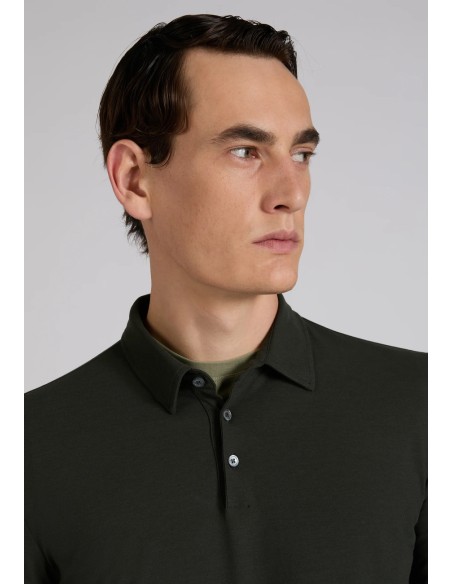 ZANONE polo manga larga IceCotton verde zanone