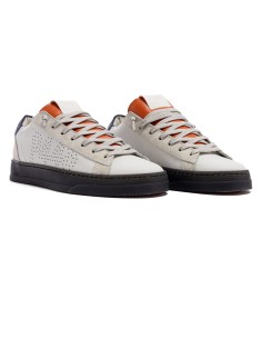 P448 Jack blanco contraste azul y naranja suela negra 2