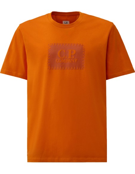 C.P. Company Camiseta naranja 30/1 Jersey Logo Label | Ego Madrid