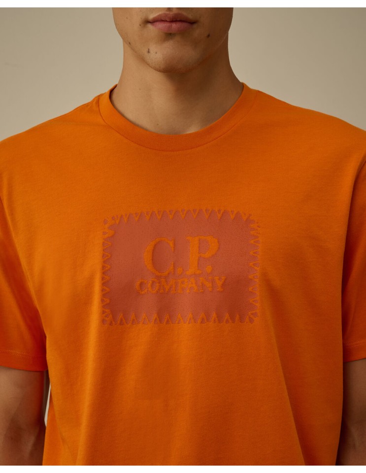 C.P. Company Camiseta naranja 30/1 Jersey Logo Label | Ego Madrid