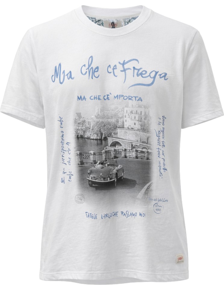 camiseta blanca bob manga corta