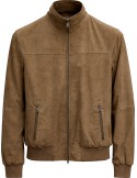 MABRUN cazadora bomber reversible ante microperforado y nailon Beige oscuro