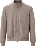 FRADI Bomber fina de piel super ligera gris ceniza
