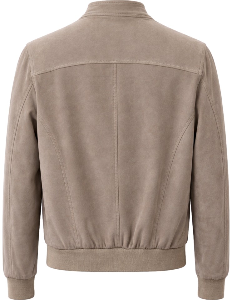 FRADI Bomber fina de piel super ligera gris ceniza