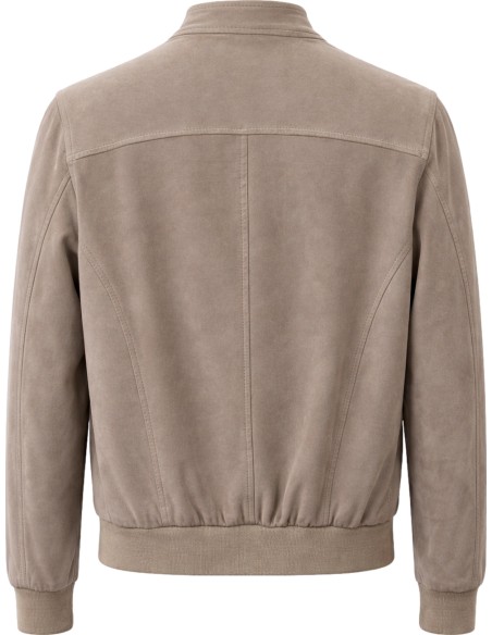 FRADI Bomber fina de piel super ligera gris ceniza