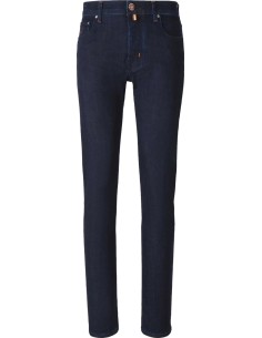 Jacob Cohën Jeans Bard lavado oscuro detalles rojos
