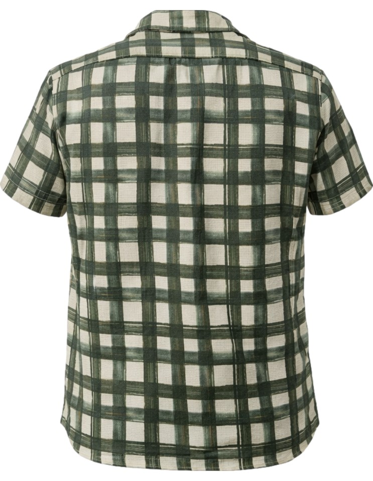 Camisa cuadros manga corta