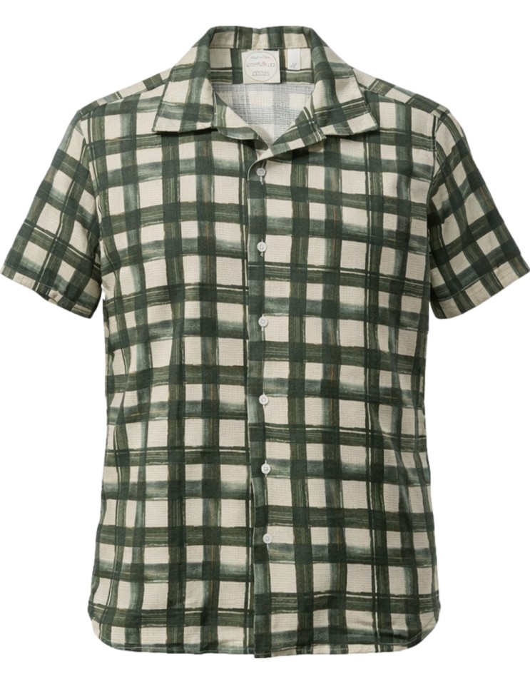 Camisa cuadros manga corta