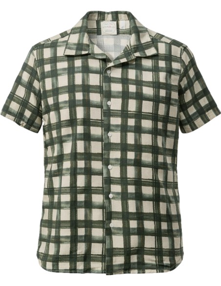 Camisa cuadros manga corta