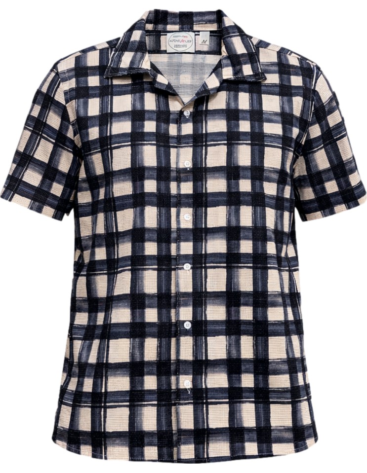 ALTEMFLOWER Camisa bowling cuadros azules
