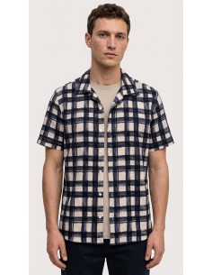 ALTEMFLOWER Camisa bowling cuadros azules 2