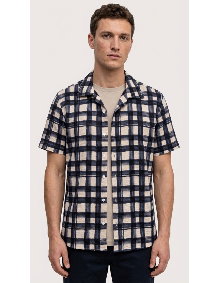 ALTEMFLOWER Camisa bowling cuadros azules | Ego Madrid