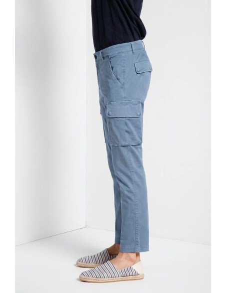 Mason's pantalón Chile raso stretch azul cielo