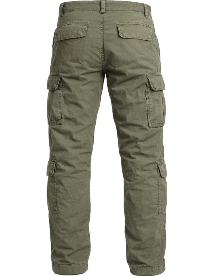 Ego Madrid | Mason's pantalón cargo raso stretch verde militar