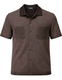 Camisa de punto manga corta marrón