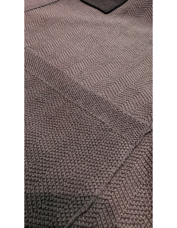 Camisa de punto manga corta marrón
