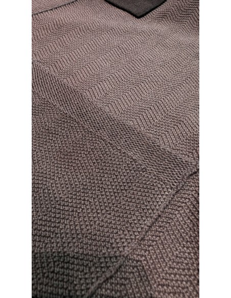 Camisa de punto manga corta marrón