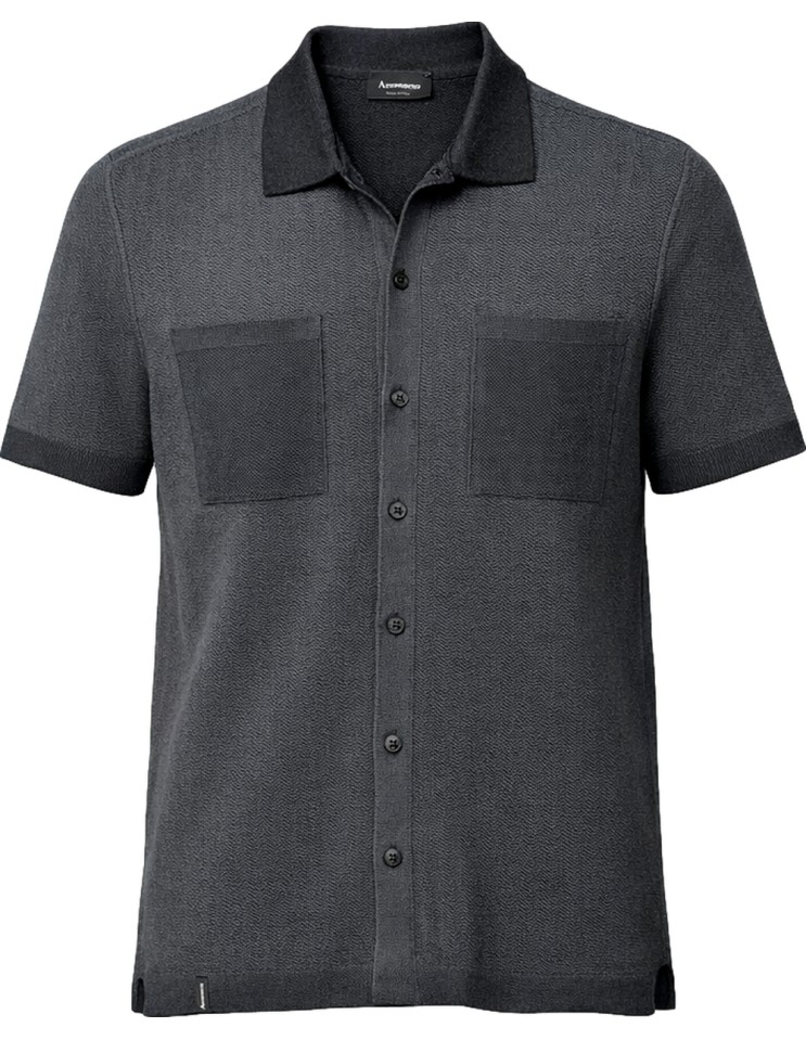 AROVESCIO Camisa punto spike gris