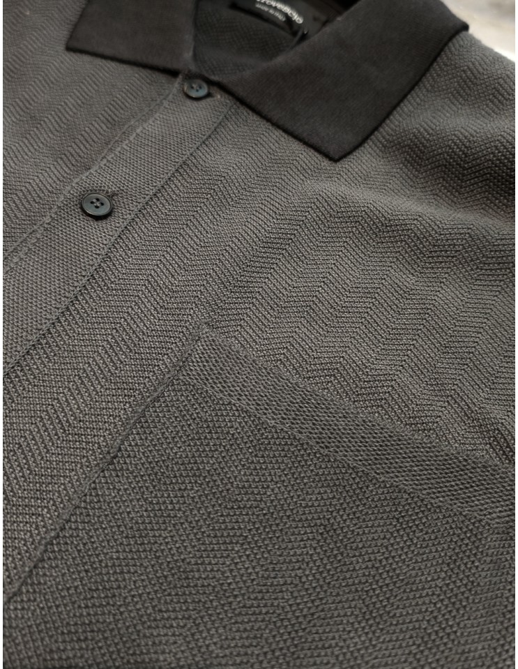 AROVESCIO Camisa punto spike gris