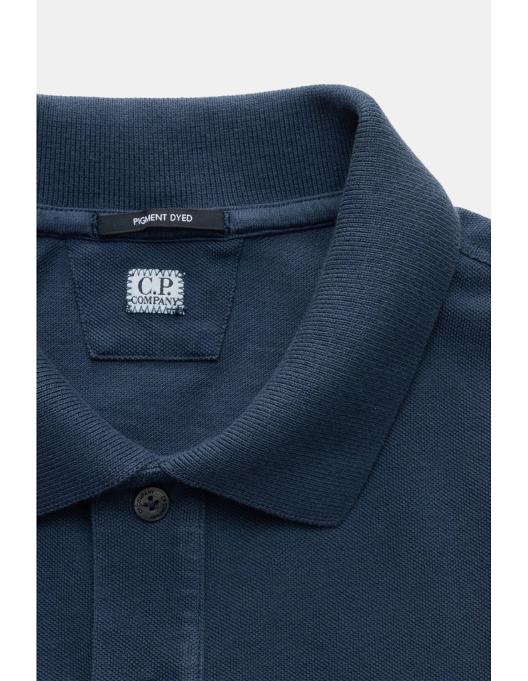 C.P. Company polo piquet pigment dyed azul