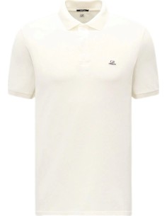 C.P. Company polo piquet pigment dyed blanco