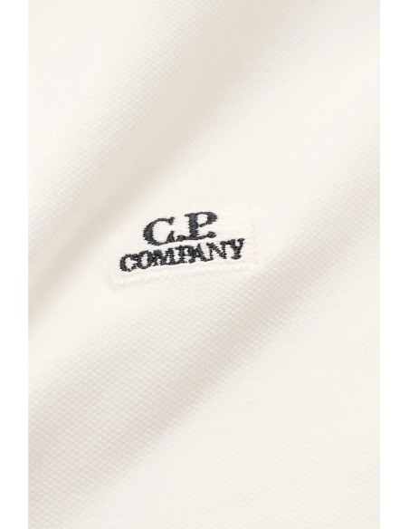 C.P. Company polo piquet pigment dyed blanco