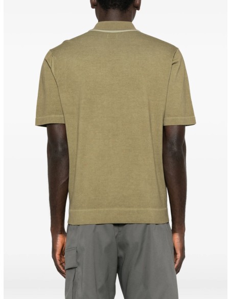 C.P. Company polo punto crepe algodón verde