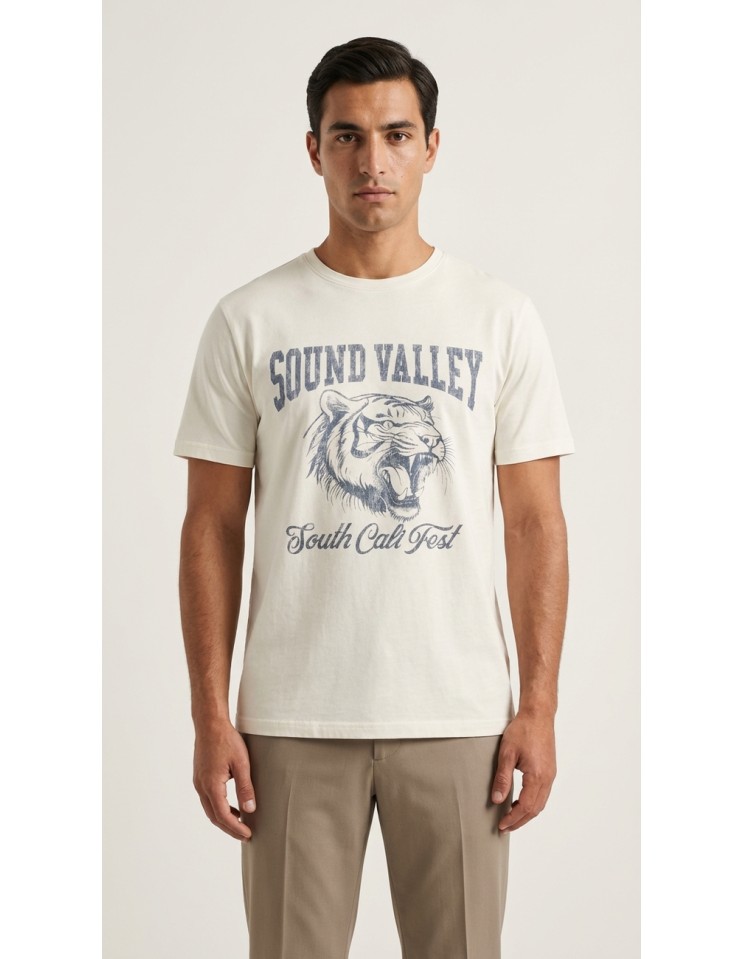 Camiseta Sound Valley blanco óptico