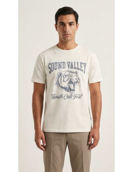 Camiseta Sound Valley blanco óptico