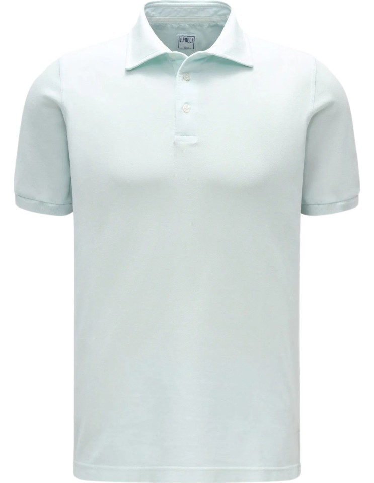 Fedeli polo granito north manga corta azul pastel