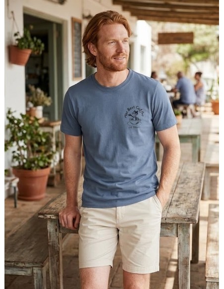 BOWERY Camiseta Best Coffe azul