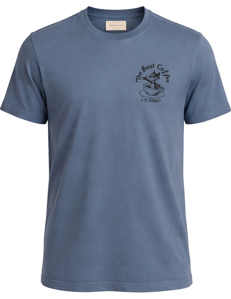 BOWERY Camiseta Best Coffe azul