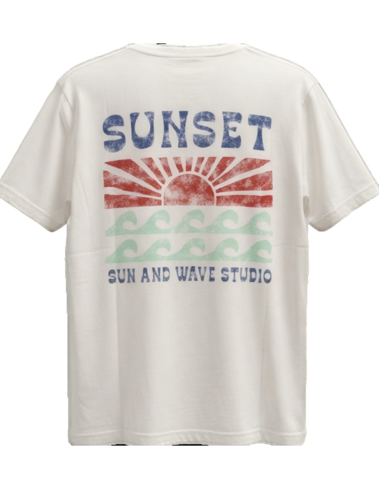 BOWERY Camiseta Sunset blanca