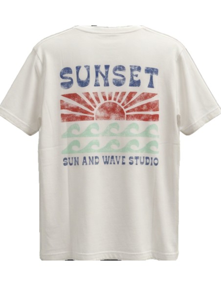 BOWERY Camiseta Sunset blanca