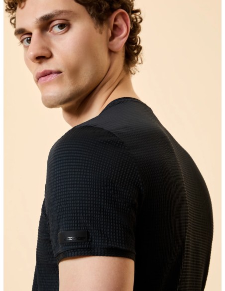 RRD Field Camiseta Striton seersuker negro