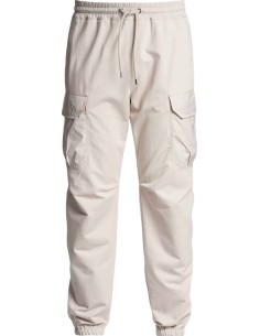 Parajumpers pantalón largo Kennet color beige claro en tejido de felpa con bolsillos laterales