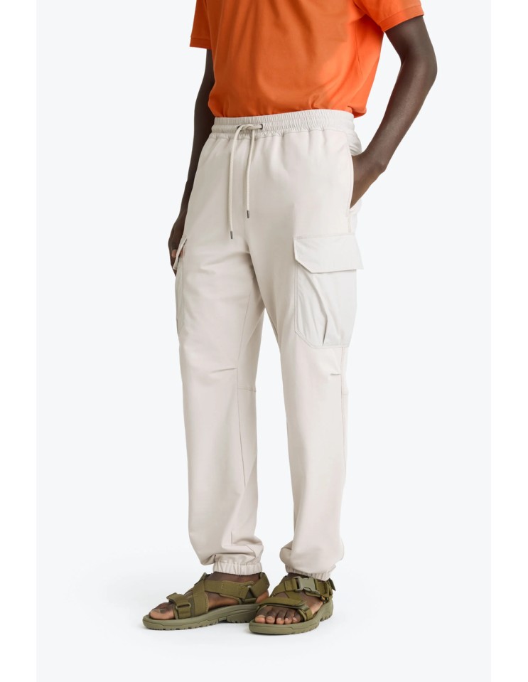 Parajumpers pantalón largo Kennet color beige claro en tejido de felpa con bolsillos laterales