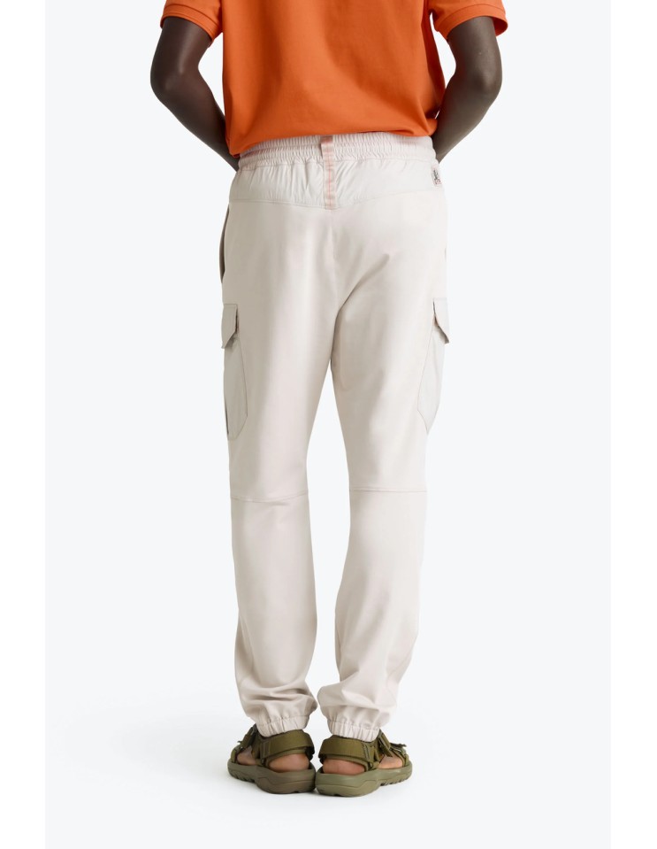 Parajumpers pantalón largo Kennet color beige claro en tejido de felpa con bolsillos laterales