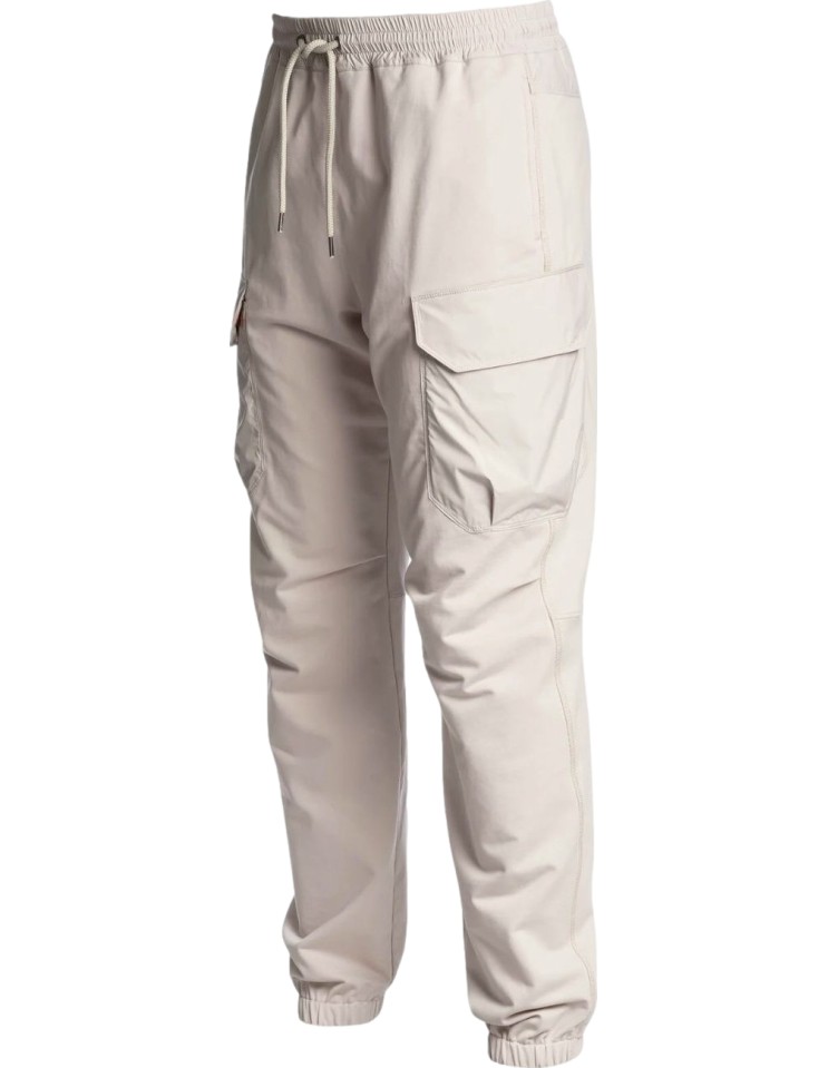 Parajumpers pantalón largo Kennet color beige claro en tejido de felpa con bolsillos laterales
