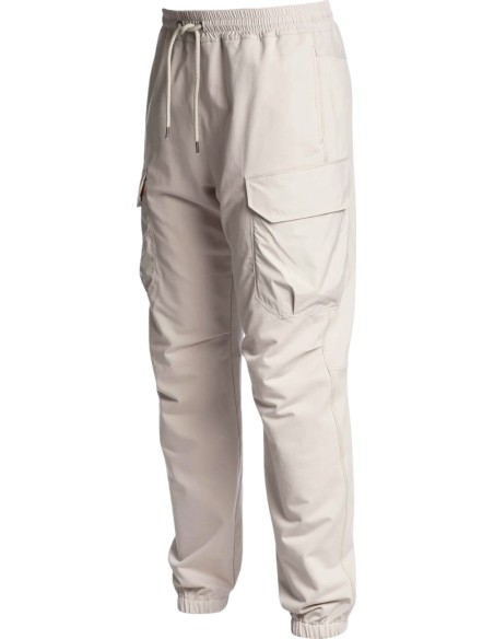 Parajumpers pantalón largo Kennet color beige claro en tejido de felpa con bolsillos laterales